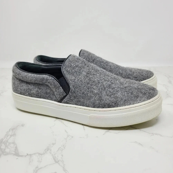 Celine Paris Gray Felt Flannel Skate Slip-On Sneakers 39 - Picture 1 of 12